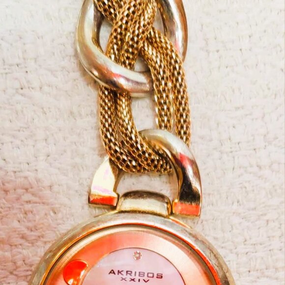 Akribos XXIV AK895RG-BX  Diamond dial  Twisted Chain Watch for Women - Picture 14 of 16